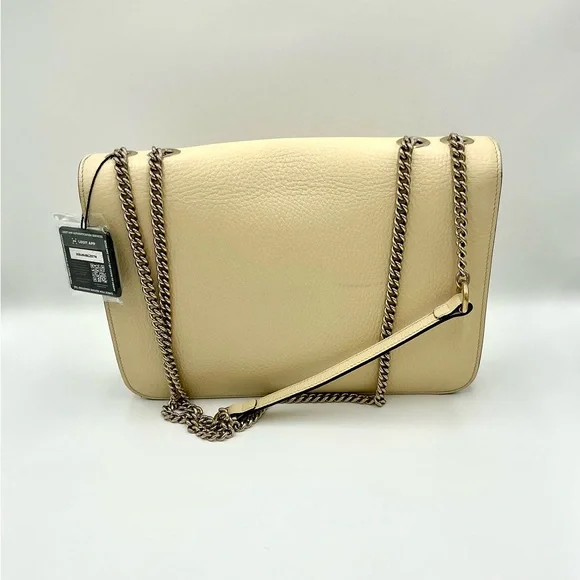 Gucci Cream Leather Shoulder Bag with Gold Hardware - Picture 2 of 10